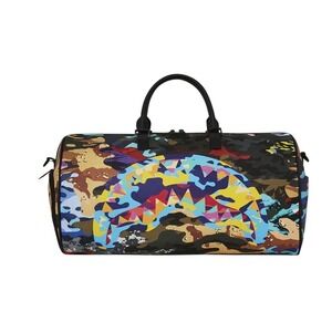 Sprayground Sliced Diced Camo Duffel Bag Multicolor NWT